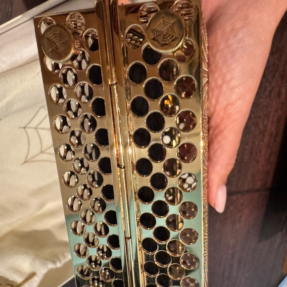 SOLD! Charlotte Olympia Gold Clutch Bag - Picture 6 of 7